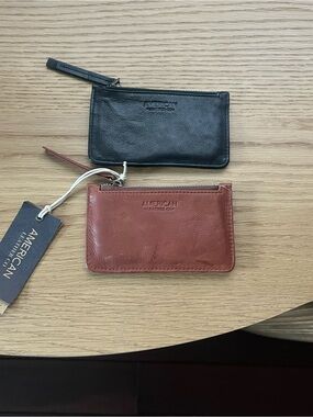 American Leather Co. Leather Zip Card Wallets
